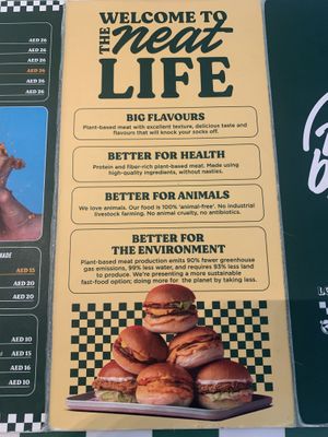 menu   at Neat Burger - Dubai Mall in Dubai