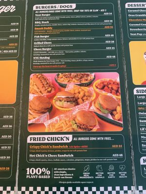 menu 3  at Neat Burger - Dubai Mall in Dubai