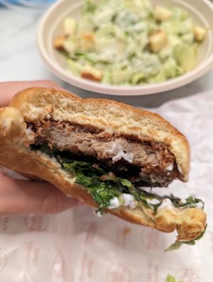 Fried chicken burger #Veganuary at Neat Burger - Dubai Mall in Dubai