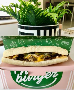 Philly cheesesteak   at Neat Burger - Dubai Mall in Dubai