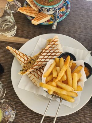 Falafel tacos (50DH) at Garden Coffee in Fes