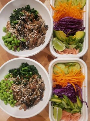 Miso Mushroom Balance Bowl  at Plant the Seed in Daylesford
