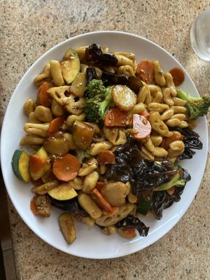 Four color vegetable cat ear noodles  at Taigu Noodles in Middleton