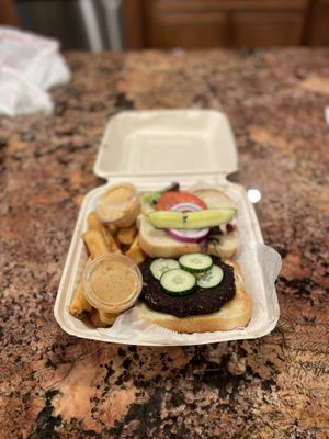 Vegan burger  at Molly Malone's Irish Pub & Restaurant in Louisville