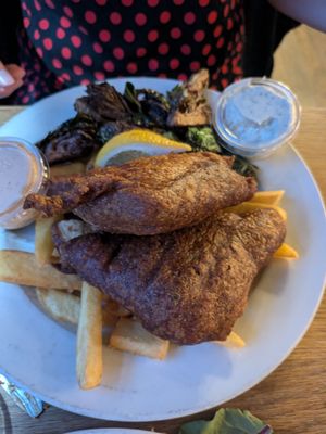 Vegan fish and chips at Molly Malone's Irish Pub & Restaurant in Louisville