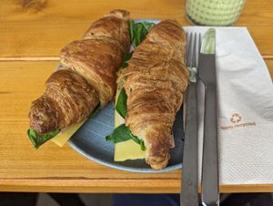 Ham and cheese croissant 🤤 at Viel-Leicht in Bremen