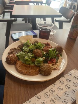 Falafel plate  at Nohut Falafel Humus in Istanbul