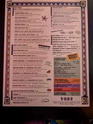 Menu as of 3/25 at El Mundo Highlands in Louisville