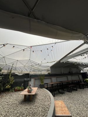 Beautiful outdoor seating area   at La Diagonal in Bogota