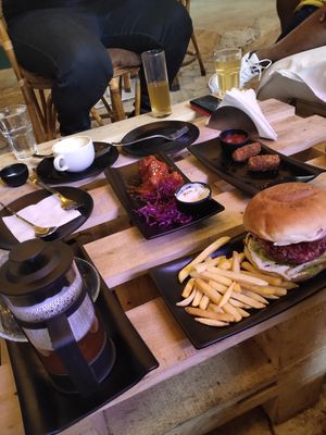A well filled table! at Crossways Plant Based Cafe in Pune