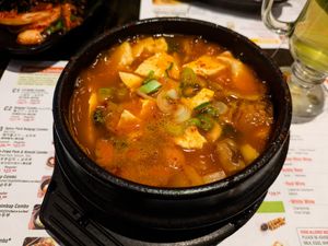Vegan soup at BCD Tofu House at BCD Tofu House in New York City