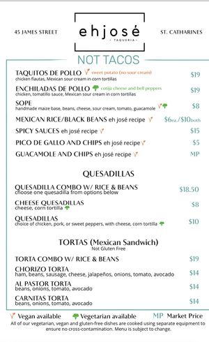   at Eh José Taqueria in St Catharines