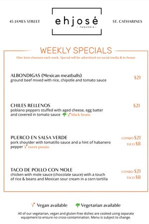   at Eh José Taqueria in St Catharines