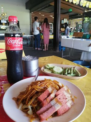 noodles + bacon (veg festival) at Ran Xahar Ce Khawkixng Vegan Buffet - ร้านอาหารเจข้าวกล้อง in Nakhon Si Thammarat