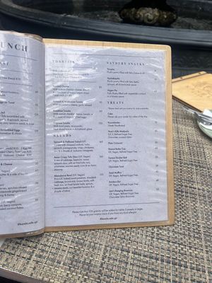 Menu  at Kanéla Café  in Cape Town