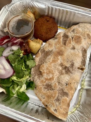 Bhagun and bean roti meal   at Naany's in Bedford