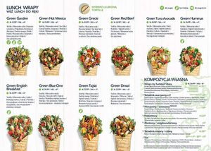 Menu at Green It - Galeria Bronowice in Krakow