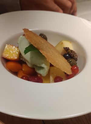 A photo of my friend's dessert! at Fink - Restaurant & Hotel in Bressanone