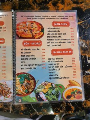 Menu 3 at NHÀ HÀNG CHAY TÙ TÂM in Pleiku