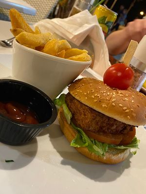 Vegan Burger   at Bacchus in Paphos