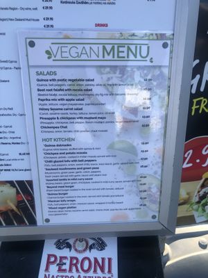 Menu  at Bacchus in Paphos