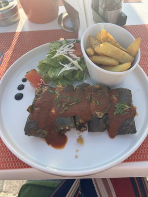Quinoa dolmades   at Bacchus in Paphos