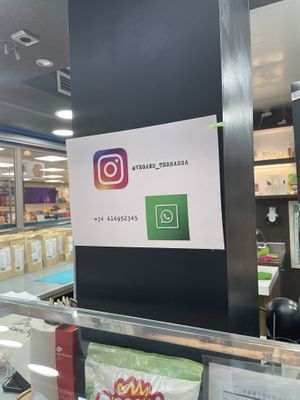 Instagram and WhatsApp   at Vegans Terrassa in Terrassa