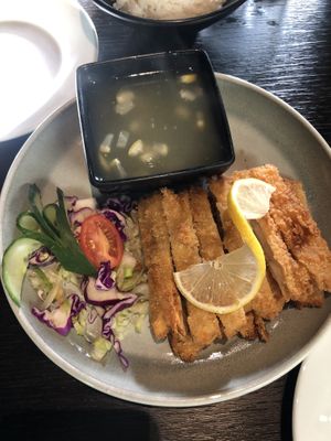 King oyster mushroom with lemon sauce   at Soul Vegan in Edinburgh