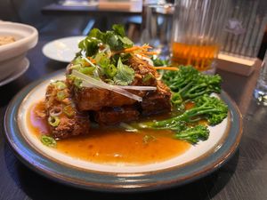 Soul’s special deep fried tofu  at Soul Vegan in Edinburgh