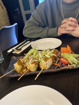 Tofu satay starter   at Soul Vegan in Edinburgh