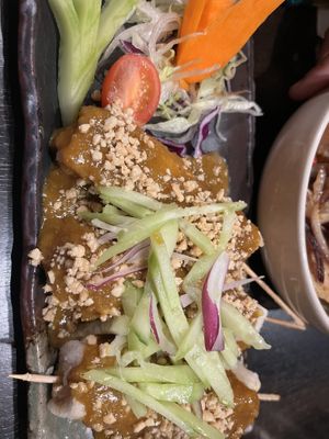 Satay tofu  at Soul Vegan in Edinburgh