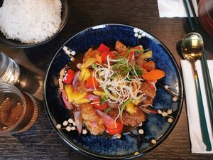 Sweet & Sour Lion's Mane at Soul Vegan in Edinburgh