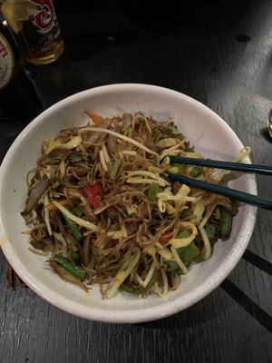 Singapore noodles  at Soul Vegan in Edinburgh