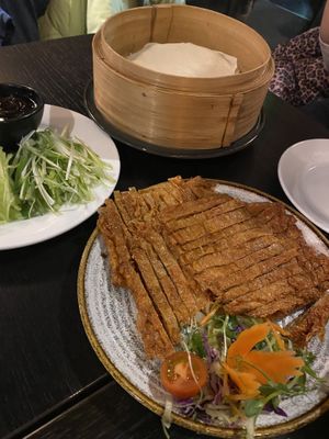 Vegan duck and pancakes   at Soul Vegan in Edinburgh