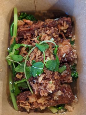 Soul's special deep fried tofu takeaway at Soul Vegan in Edinburgh