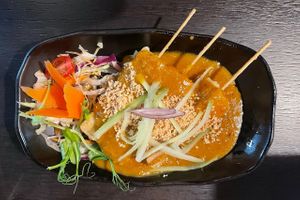 Tofy satay starter at Soul Vegan in Edinburgh