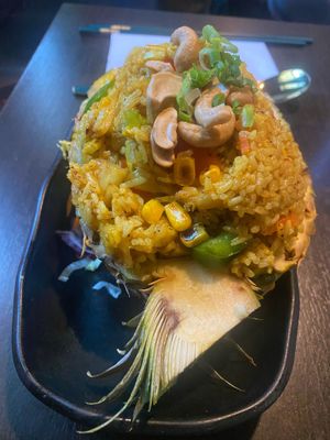 Pineapple rice   at Soul Vegan in Edinburgh