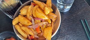 Salt and pepper chips at Soul Vegan in Edinburgh