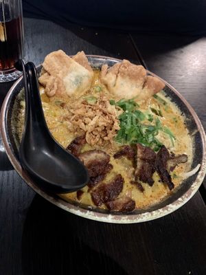 Laksa noodles   at Soul Vegan in Edinburgh