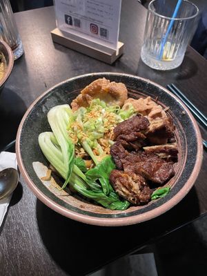 Gan Lay Mee with Char Sui and Udon  at Soul Vegan in Edinburgh