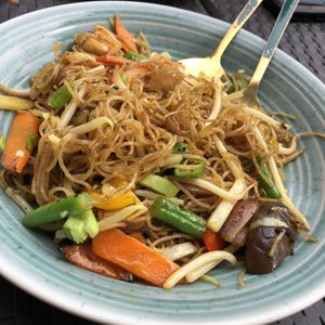 Singapore noodles   at Soul Vegan in Edinburgh