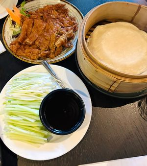 Tofu skin hoisin pancakes  at Soul Vegan in Edinburgh