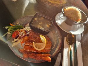 King Oyster mushroom with Lemon Sauce at Soul Vegan in Edinburgh