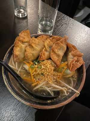 Wonton soup   at Soul Vegan in Edinburgh