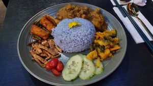 Nasi lemak aka coconut milk rice at Soul Vegan in Edinburgh