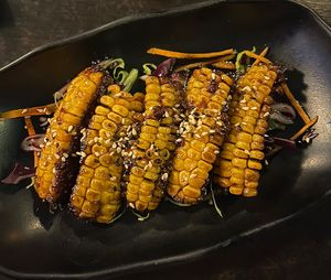 Corn ribs in Guinness saucee #Veganuary at Soul Vegan in Edinburgh