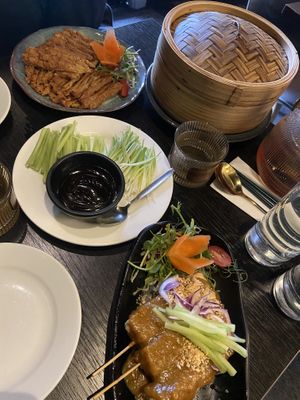 Tofu Pancakes and Satay Tofu  at Soul Vegan in Edinburgh