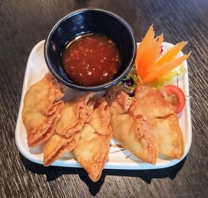 Vegan Fried Wontons at Soul Vegan in Edinburgh