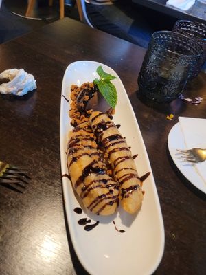 Banana fritters at Soul Vegan in Edinburgh