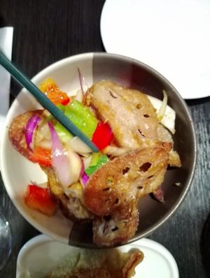 Salt and pepper Lotus flower at Soul Vegan in Edinburgh